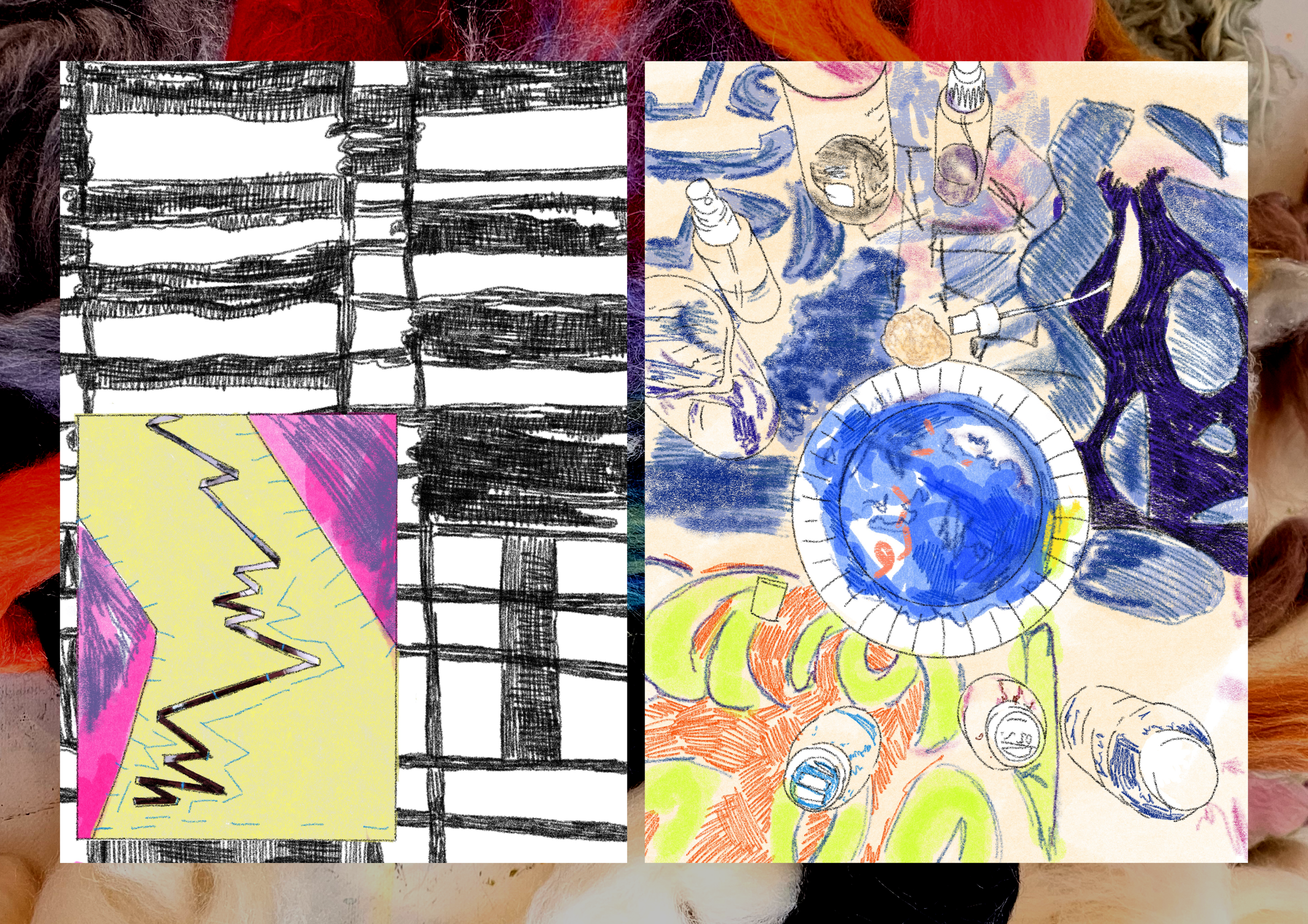 Textile art creative process