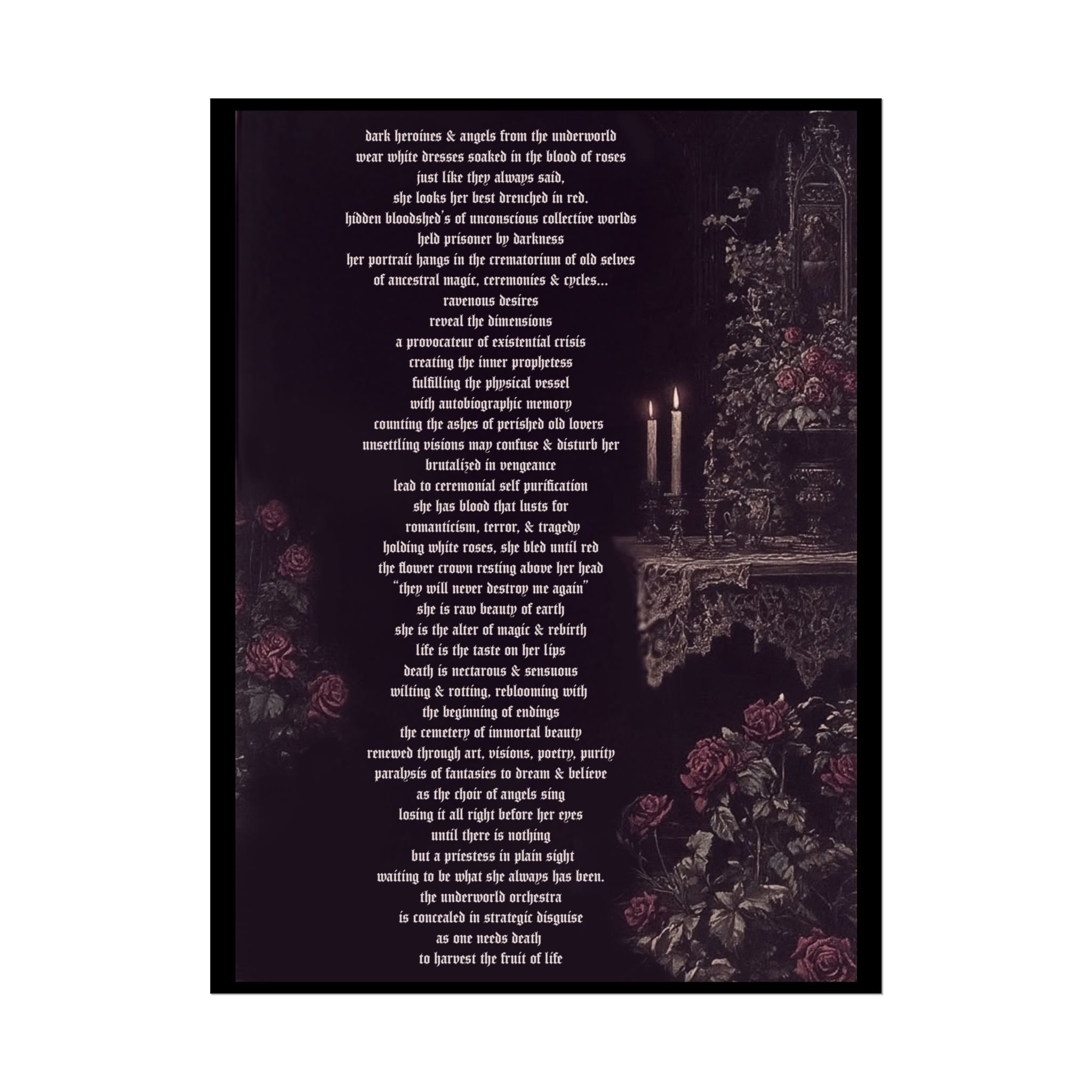 Persephone's Prayer - Poem Print