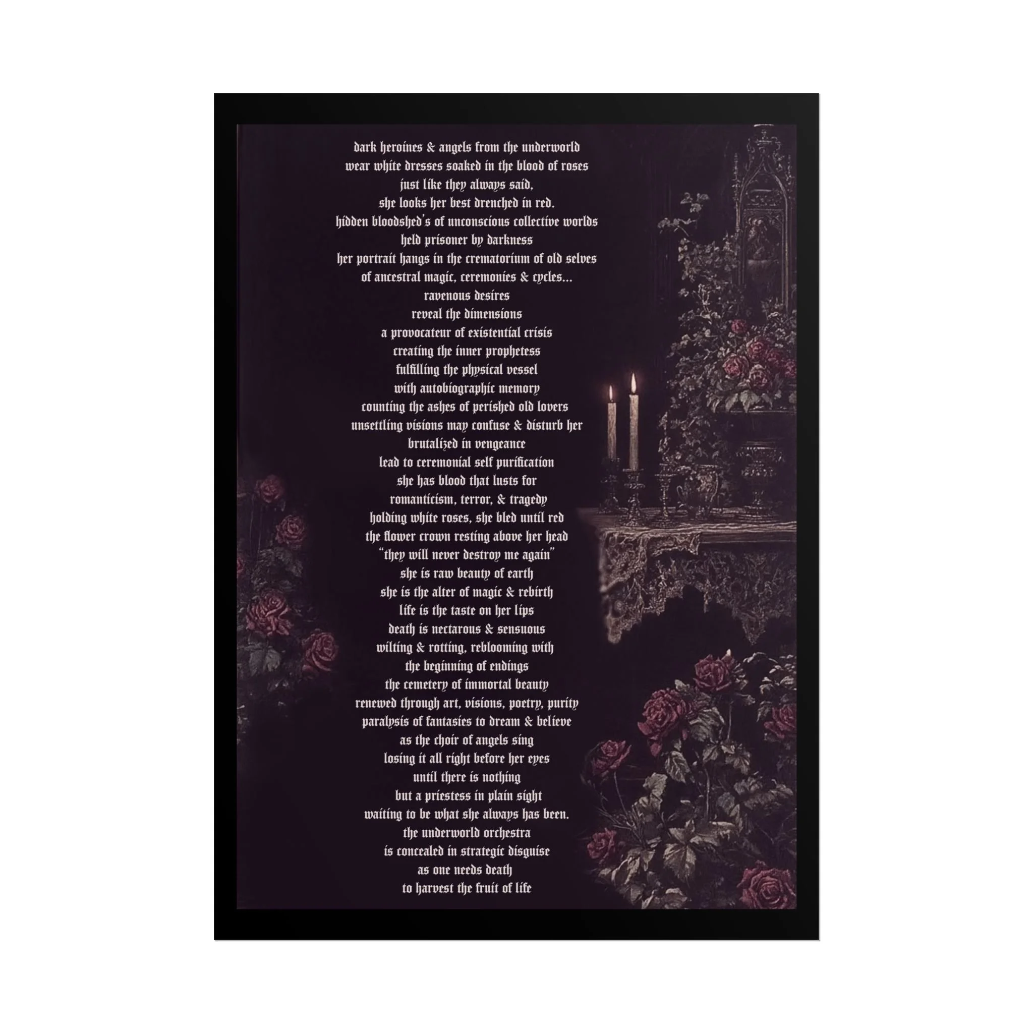 Persephone's Prayer - Poem Print