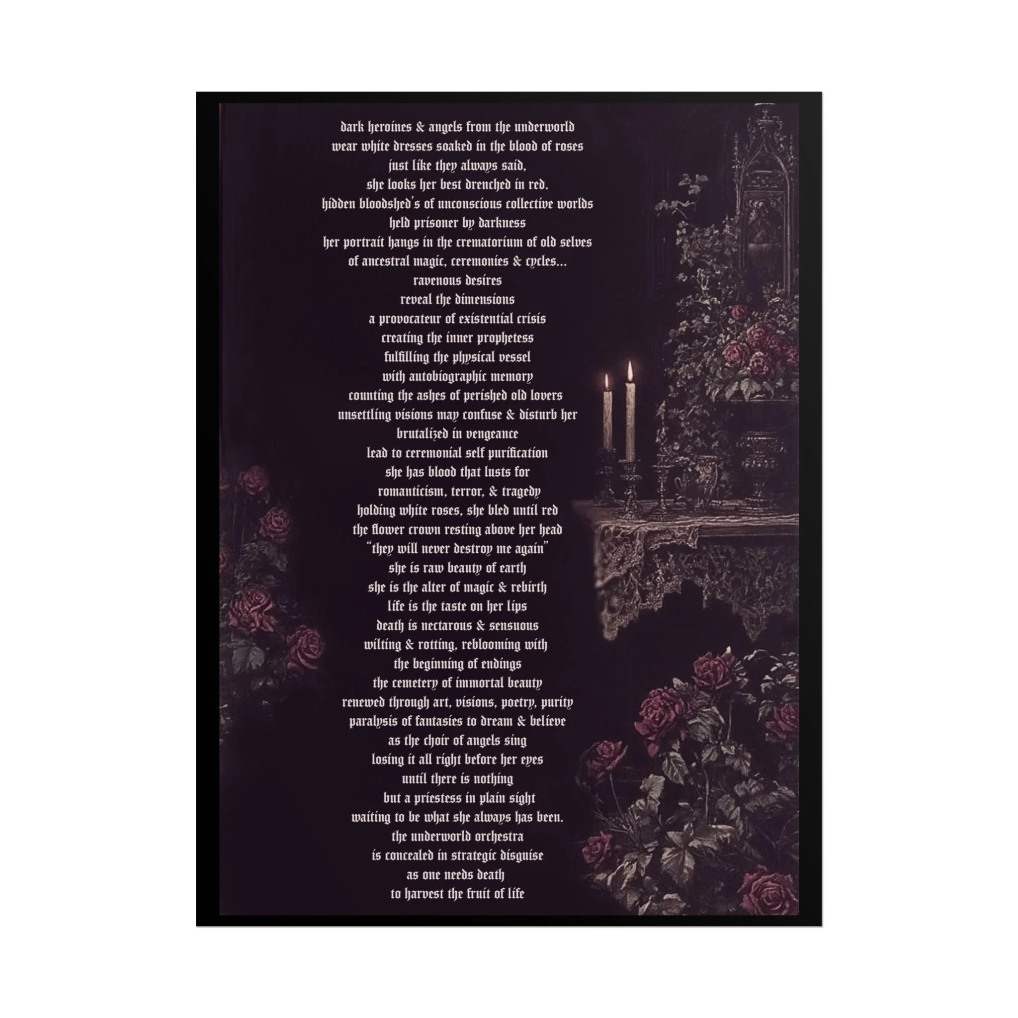 Persephone's Prayer - Poem Print