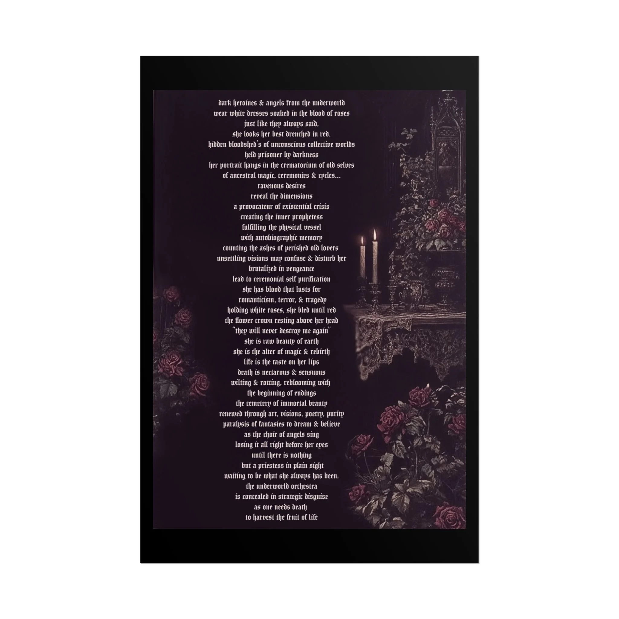 Persephone's Prayer - Poem Print
