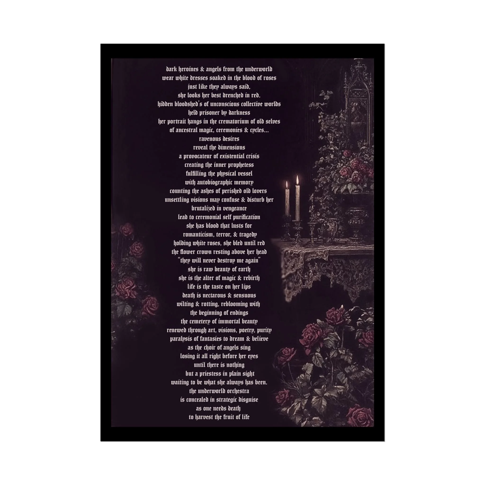 Persephone's Prayer - Poem Print