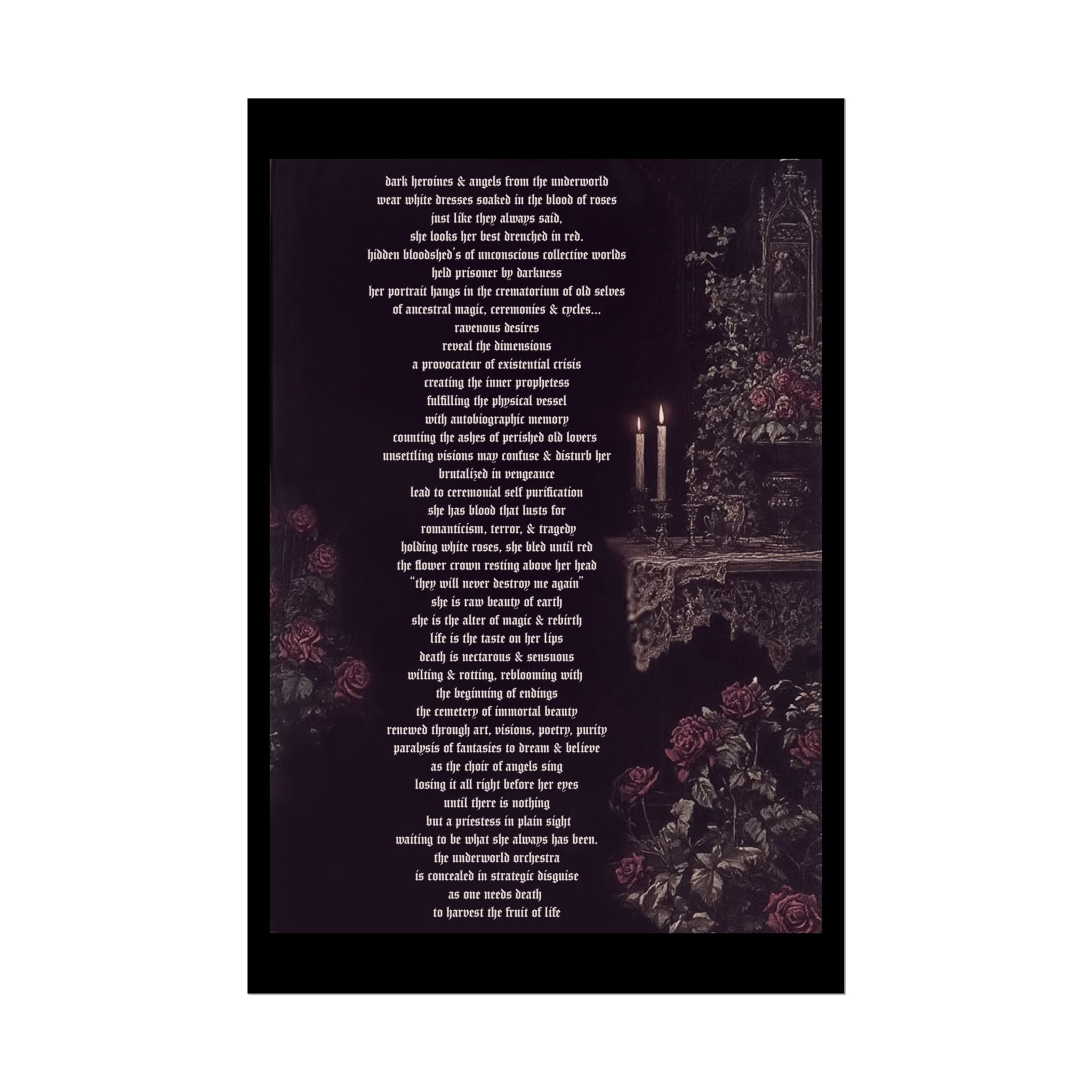 Persephone's Prayer - Poem Print