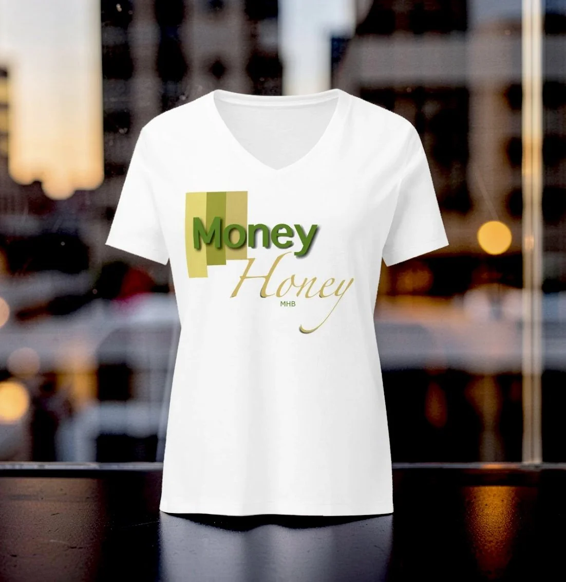 Money Honey Women’s relaxed v-neck t-shirt