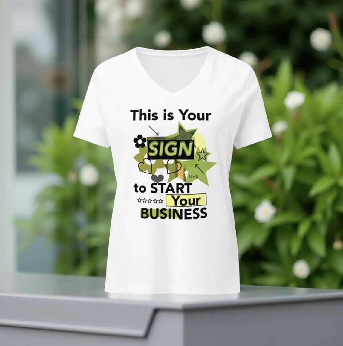 Start Your Business Women’s relaxed v-neck t-shirt