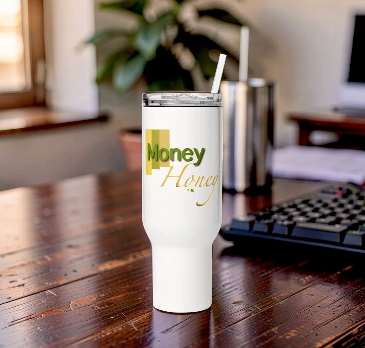 Money Honey Travel mug with a handle