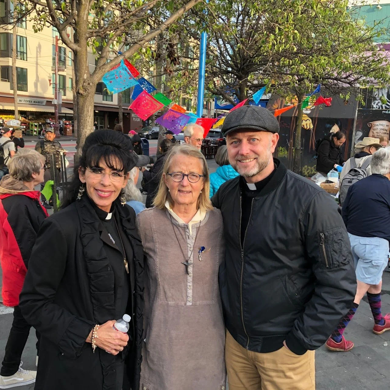 Monique and Trent with Rev. Debbie Little, founder of Common Cathedral