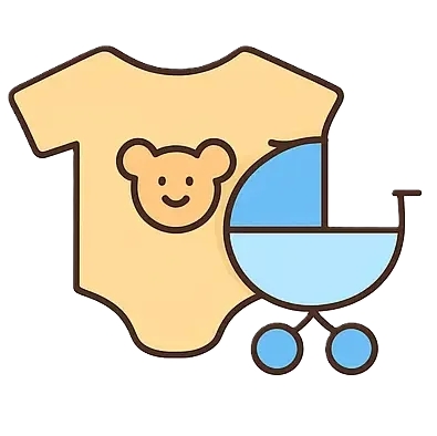 Baby stroller icon – choose baby gear or rental package for your trip with BabyNomad.