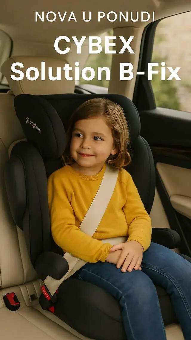 Travel-ready Cybex Solution B-Fix booster seat for children aged 3–12 years – family travel gear Croatia