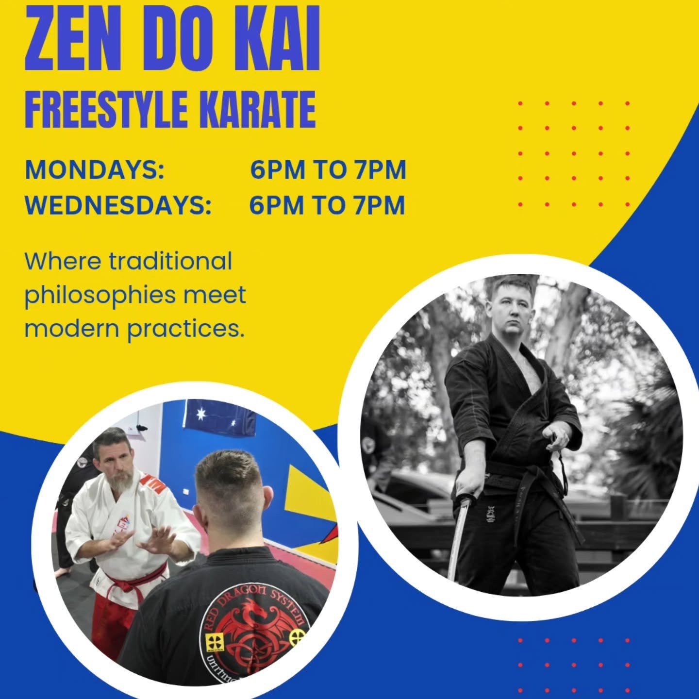 Zen Do Kai Karate is a practical, well-rounded martial art that builds confidence, discipline, and real-world capability from a traditional lense.

At Rising Sun Martial Arts, our Zen Do Kai program focuses on: 
&bull; Strong fundamentals and structu
