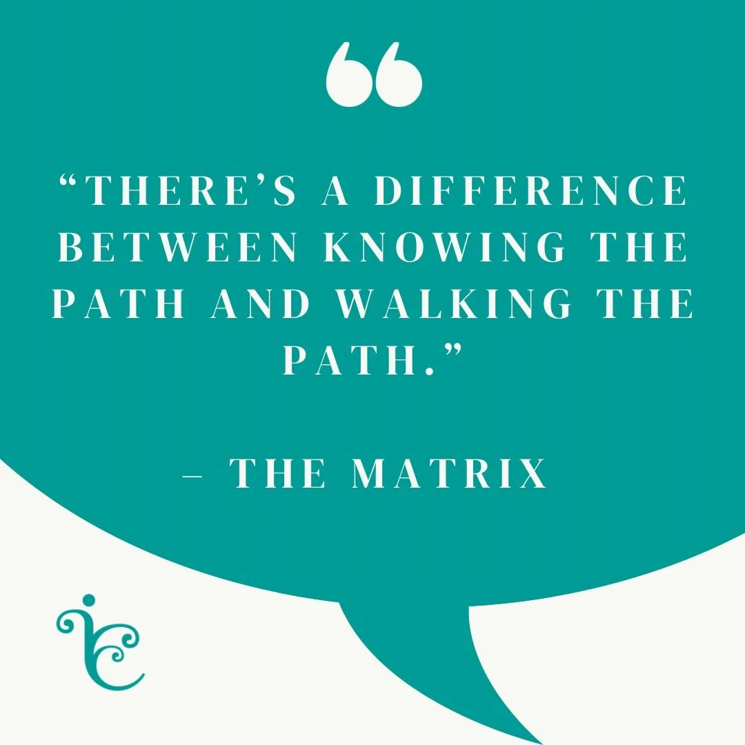 It&rsquo;s Movie Quote Monday 🎬

So many of us know what we want to change.  We know what isn&rsquo;t working anymore.  We know the conversations we need to have, the boundaries we need to set, the steps we need to take&hellip;

But knowing is only 