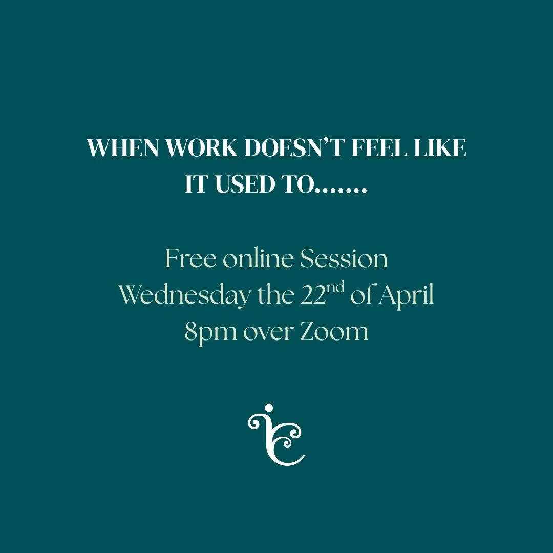 I&rsquo;m running a free, relaxed online session next week for anyone who feels like work just doesn&rsquo;t feel how it used to. Nothing&rsquo;s wrong exactly, you&rsquo;re still getting on with it, doing what needs to be done. But it feels a bit fl