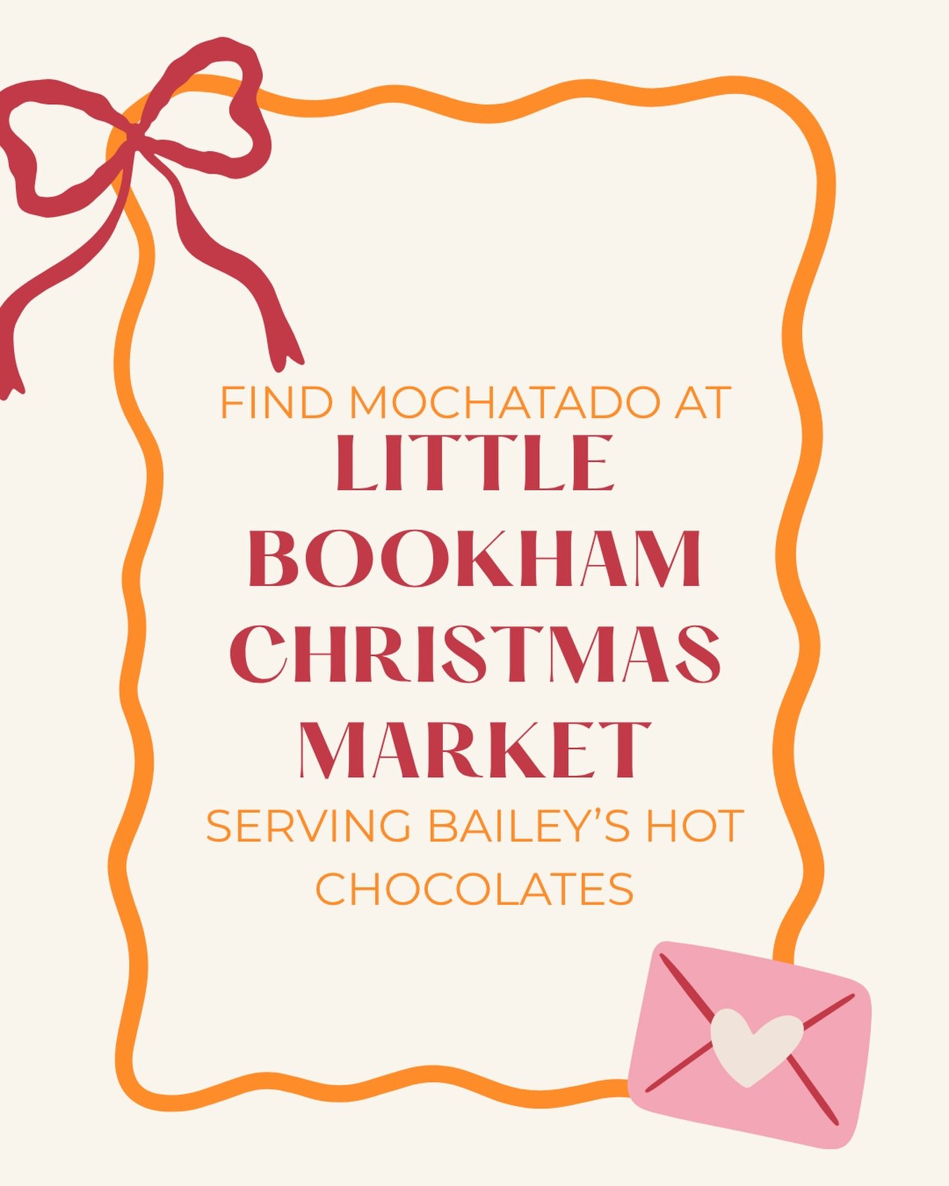 On Saturday 29th November we&rsquo;ll be at Little Bookham&rsquo;s Christmas market from 10:00-14:30 serving baileys hot chocolates @chinwagspetersfield treats and all our coffees 
📍Tithe Barn, Manor Farm, Manorhouse Lane, Little Bookham, KT23 4EW 
