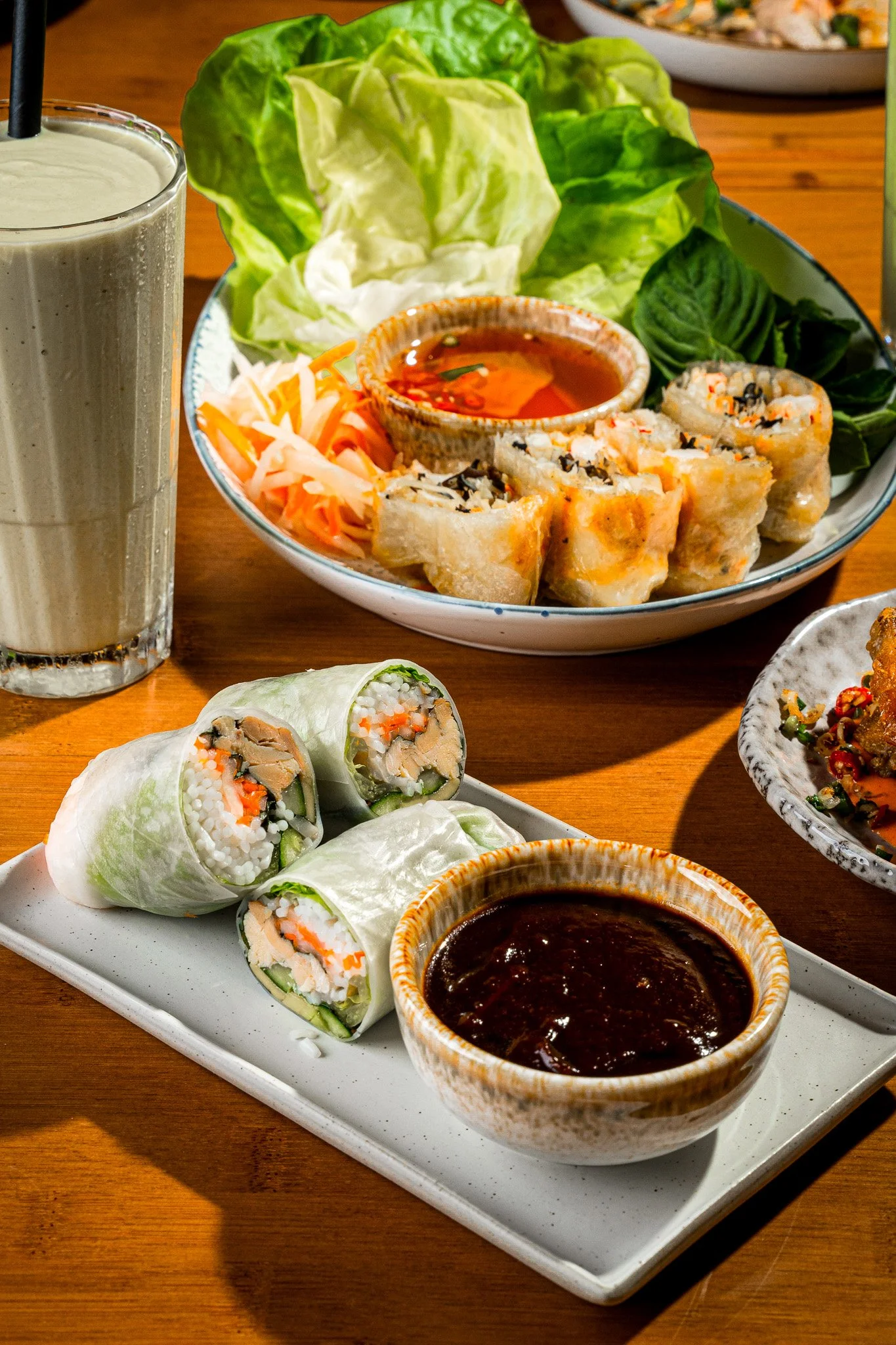 Hanoi Summer Rolls with Pulled Chicken