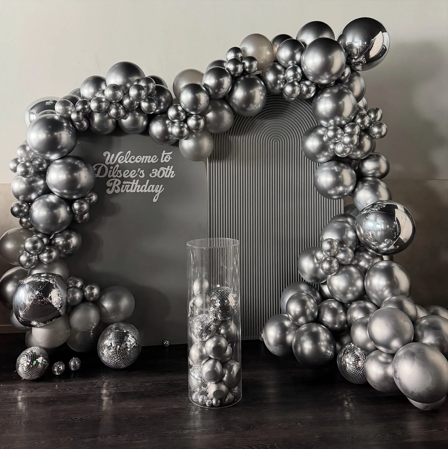 Silver Disco Balloon Backdrop for Dilsee&rsquo;s 30th 🪩✨

For all enquiries, visit our website or email us today:
📧 info@aljevents.com.au
🌐 www.aljevents.com.au

#ALJEvents #DiscoVibes #BirthdayMood #EventGlowUp #PartySquad #BTSVibes #EventGoals #