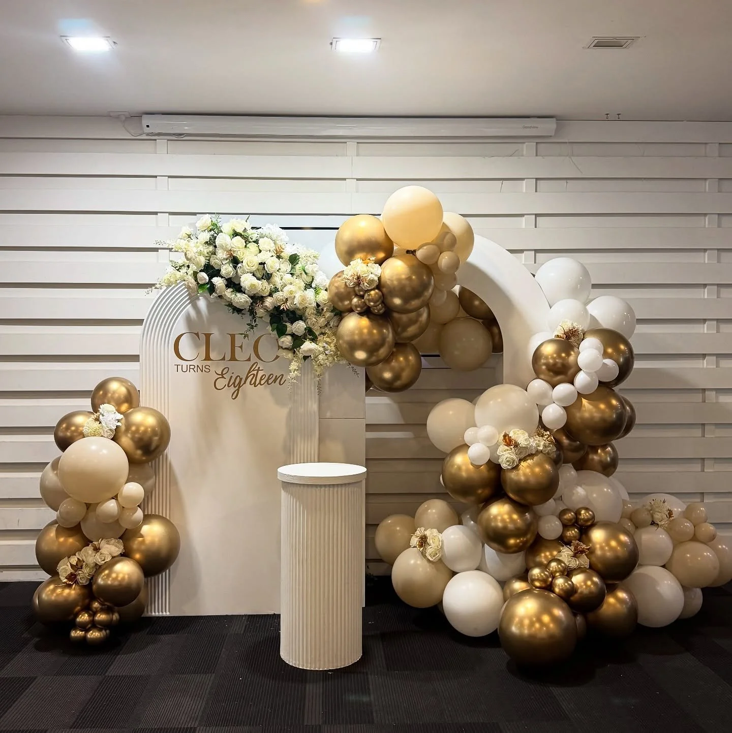 Cleo Turns Eighteen featuring our newest backdrop - Half Ripple Arch (left) now available to hire! 

For all enquiries, visit our website or email us today:
📧 info@aljevents.com.au
🌐 www.aljevents.com.au

#ALJEvents #18 #18thBirthday #BirthdayMood 