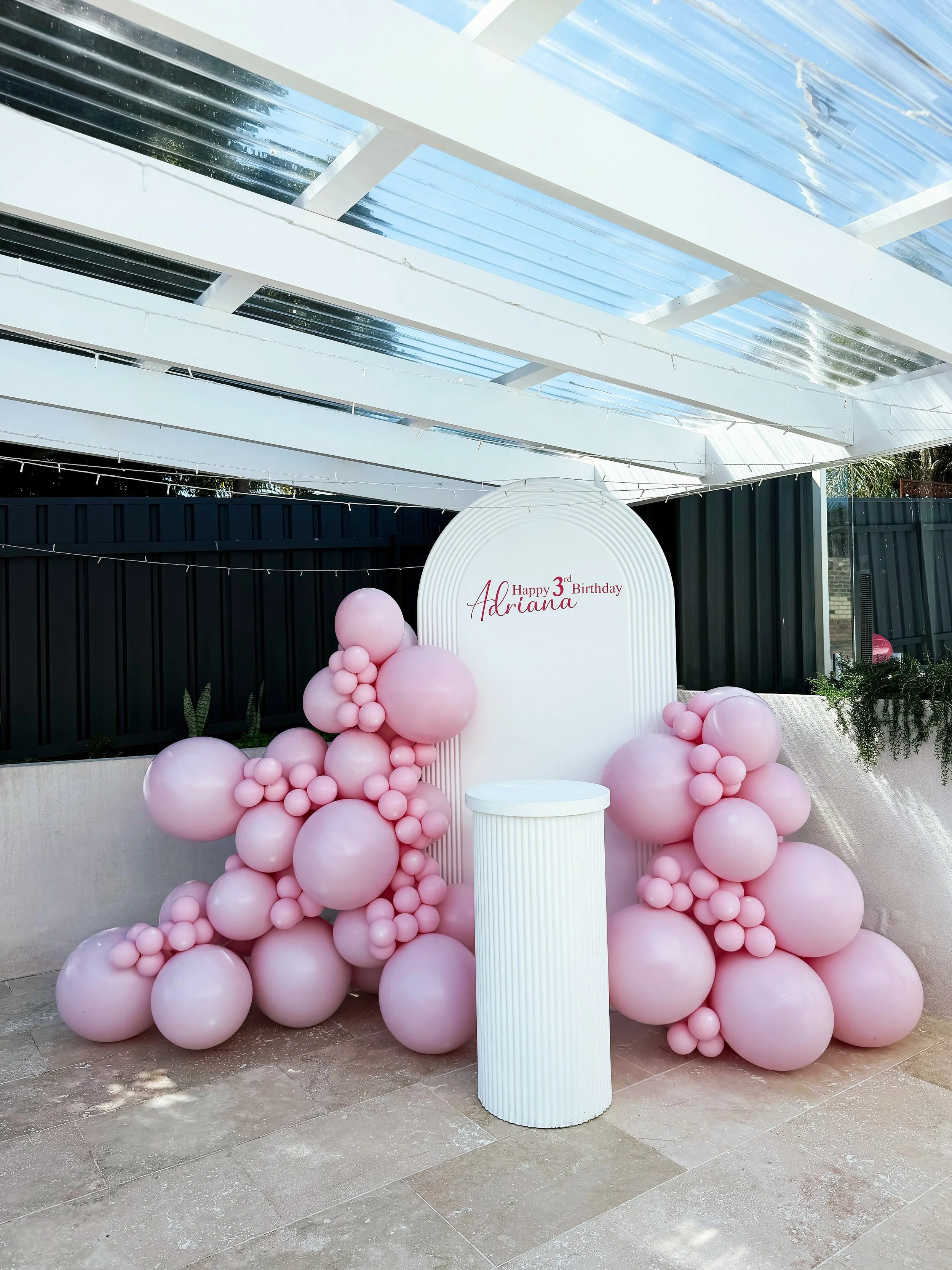Pretty in pink for Adriana&rsquo;s 3rd Birthday 🎀🌸

A dreamy custom pink palette featuring our half ripple backdrop, layered with soft pink tones, statement balloons to create the sweetest setup for her special day.

Enquire with ALJ Events to crea
