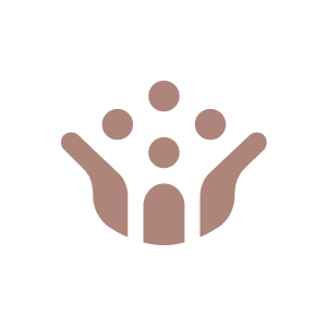 Illustration of hands releasing or holding multiple small circles together.