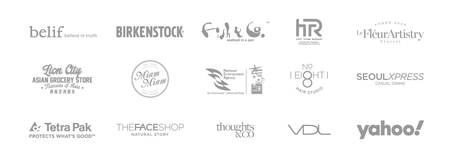 Collection of various business and organization