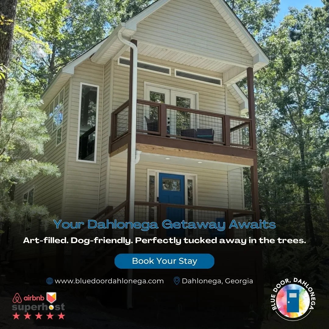 Your Dahlonega getaway awaits. ✨💙

Nestled among the trees, Blue Door is cozy, art-filled, and just minutes from downtown&hellip; the perfect mix of charm and comfort.

🌐 bluedoordahlonega.com

#BlueDoorDahlonega #StayInDahlonega #NorthGeorgiaGetaw