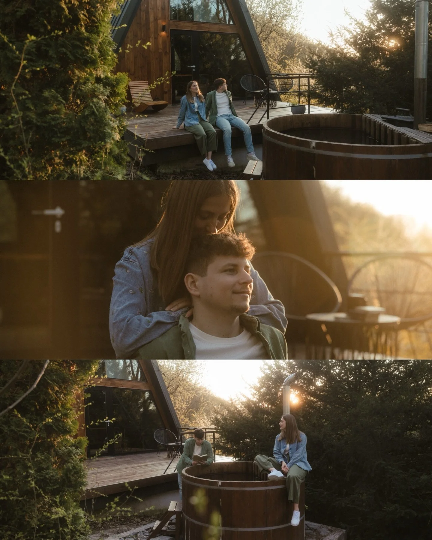 Alina &amp; Nici during their weekend cabin getaway last spring 🌙🌼🐝 do you have a favorite?