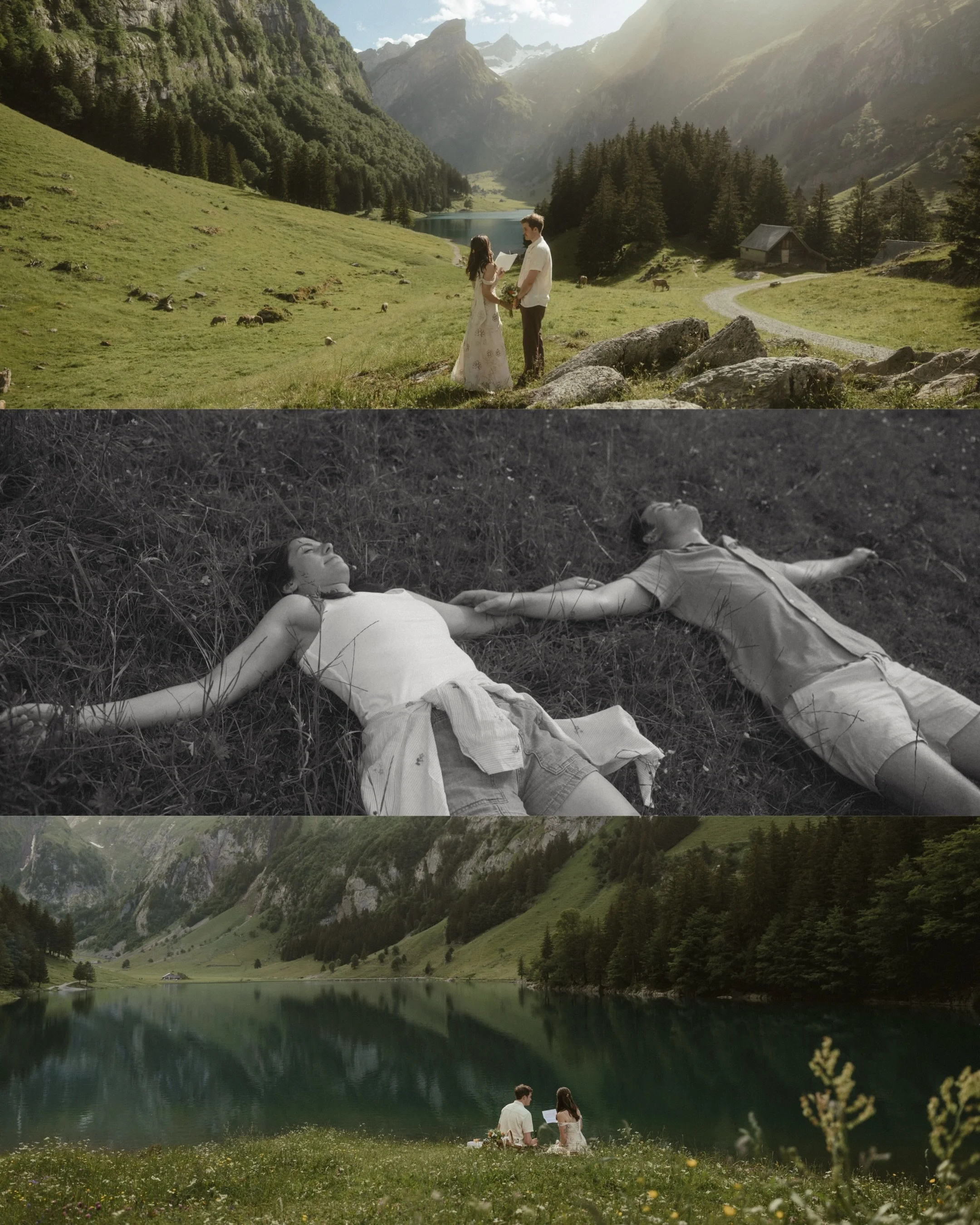 Sara &amp; Griffin&rsquo;s hiking elopement in Austria &amp; Switzerland (yes, we managed to include both countries in one day!) ⛰️💍

This day was such a beautiful mix of adventure, quiet moments, and so many personal details that made it feel compl