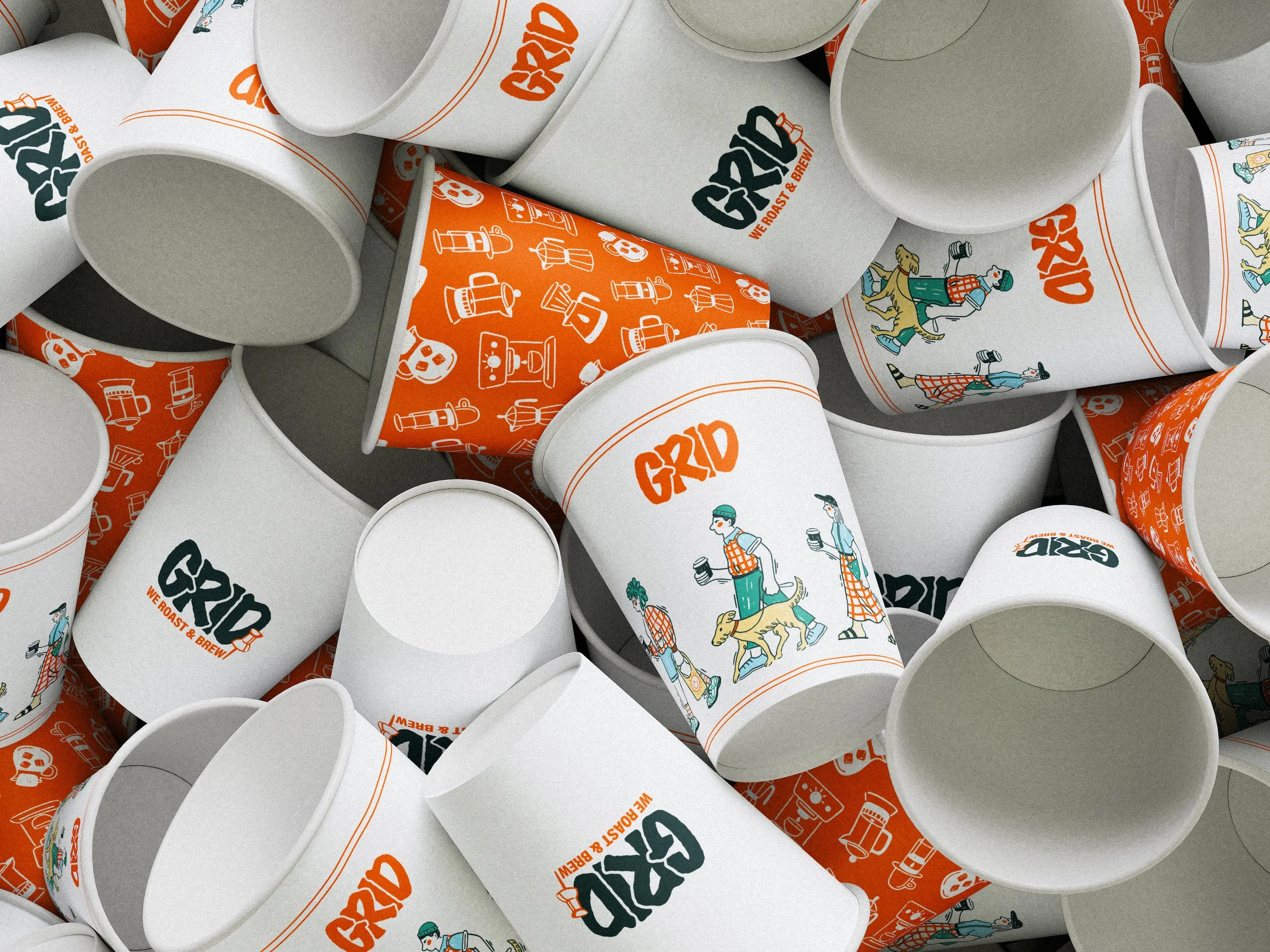 GRID - Visual Identity for a Coffee Shop