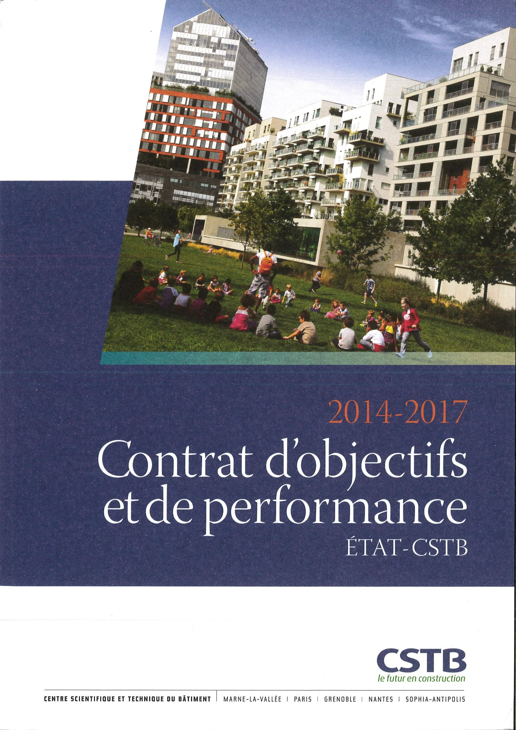 CSTB Contrat d'objectifs et de performance Janvier 2014