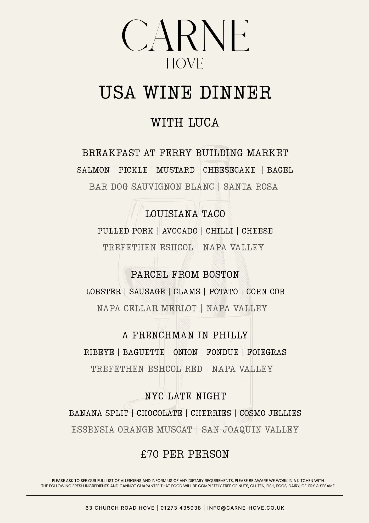 USA Wine Dinner x Luca