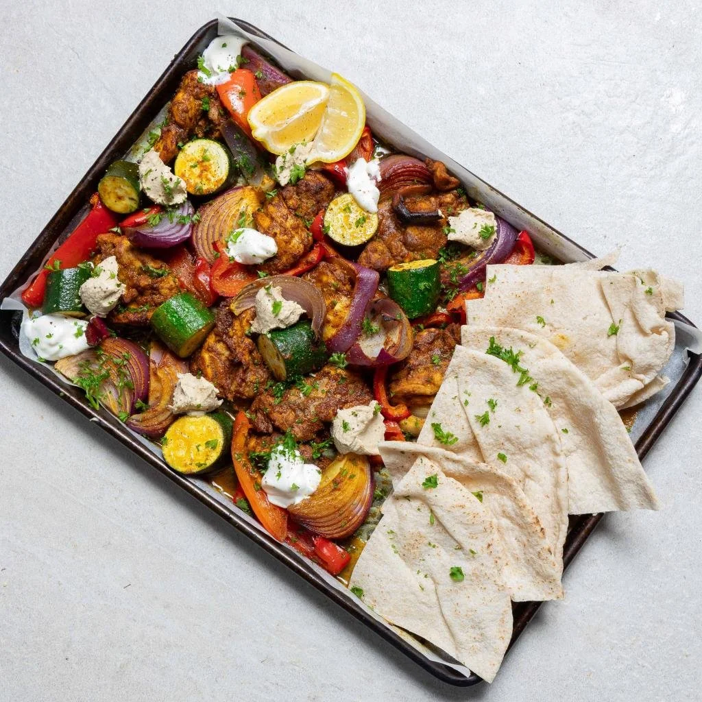 Chicken Shawarma Tray Bake