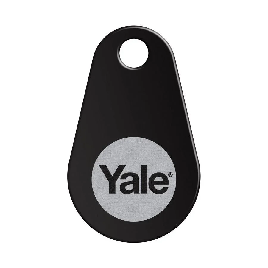 En svart nyckelbricka med Yale-logga på.