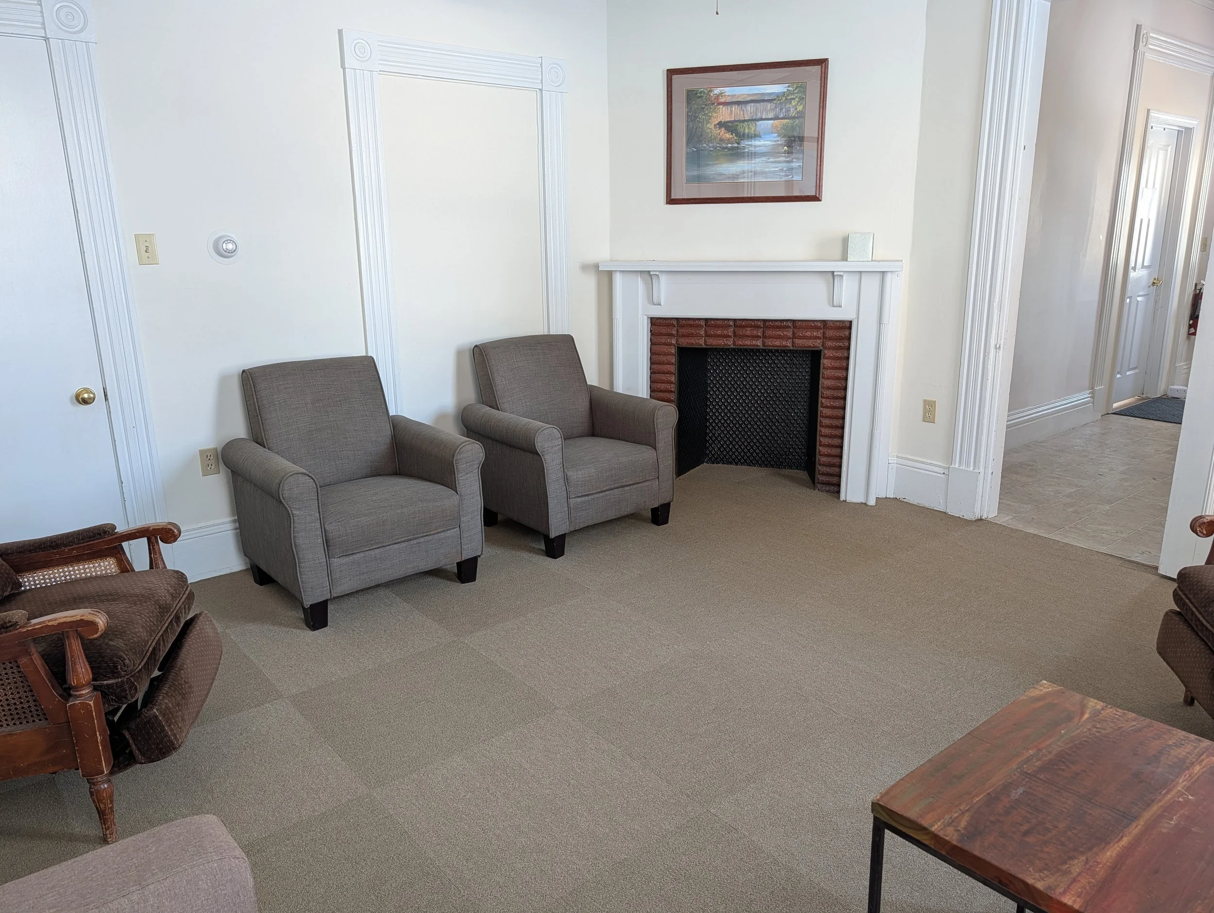 More seating in the waiting room