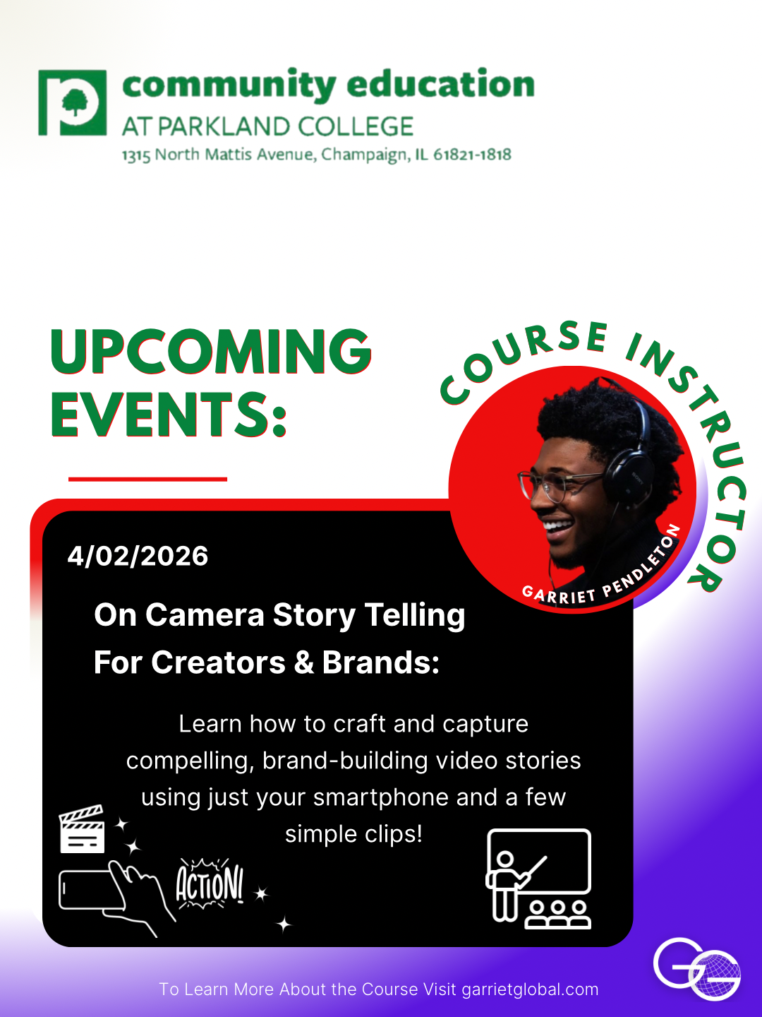 Brand Collab Announcement: Teaming Up With Parkland College to Teach On-Camera Storytelling