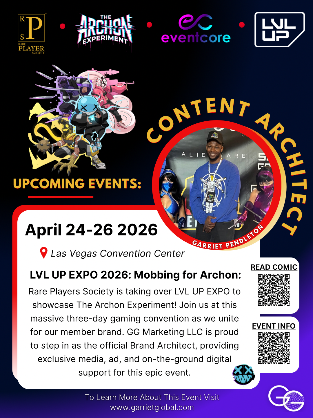 Leveling Up in Las Vegas: GG Marketing Teams Up with Event Core for The Archon Experiment at LVL UP EXPO 2026