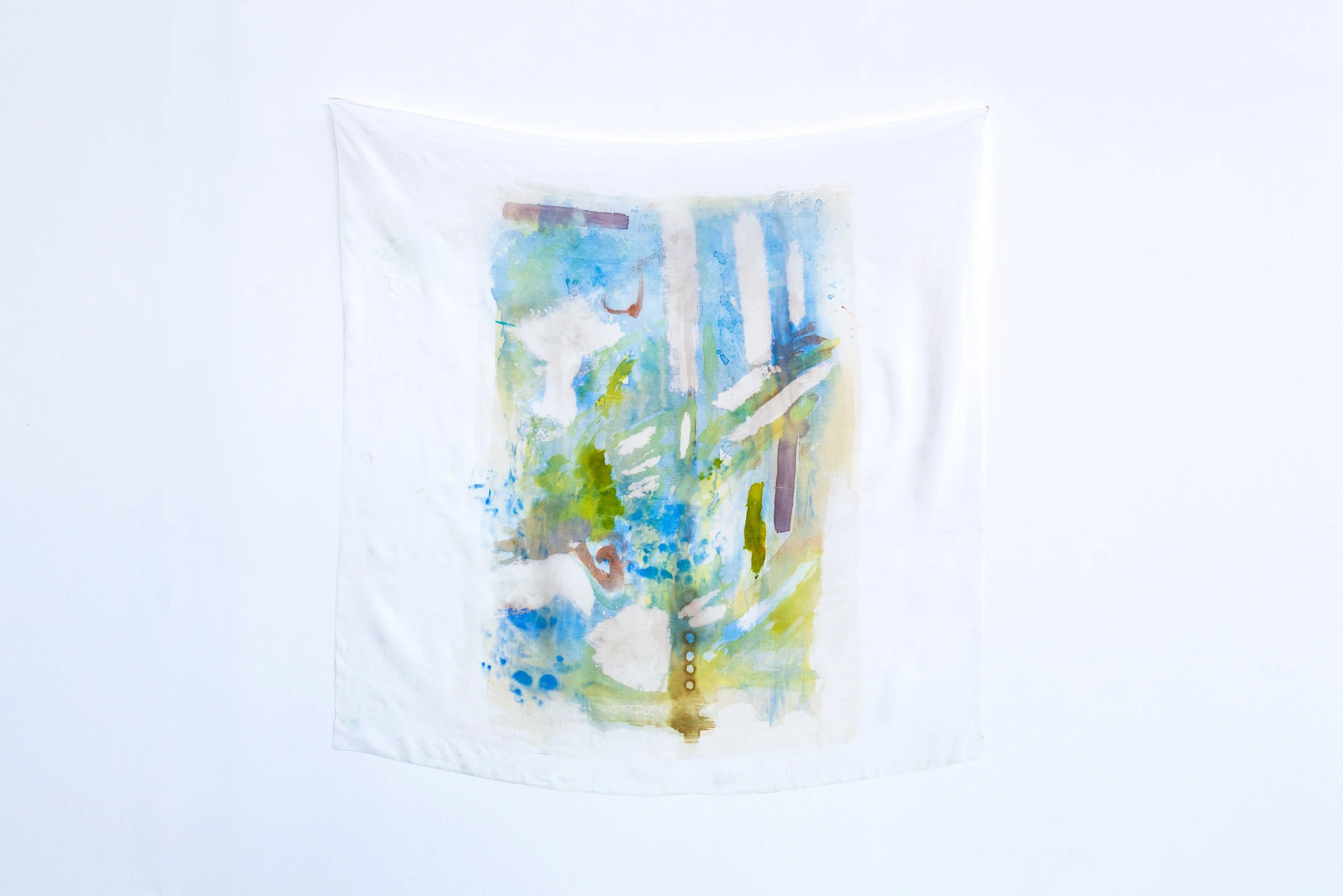 Everything Turns Blue, 2023 



110 x 125 cm 



Textile color on silk 