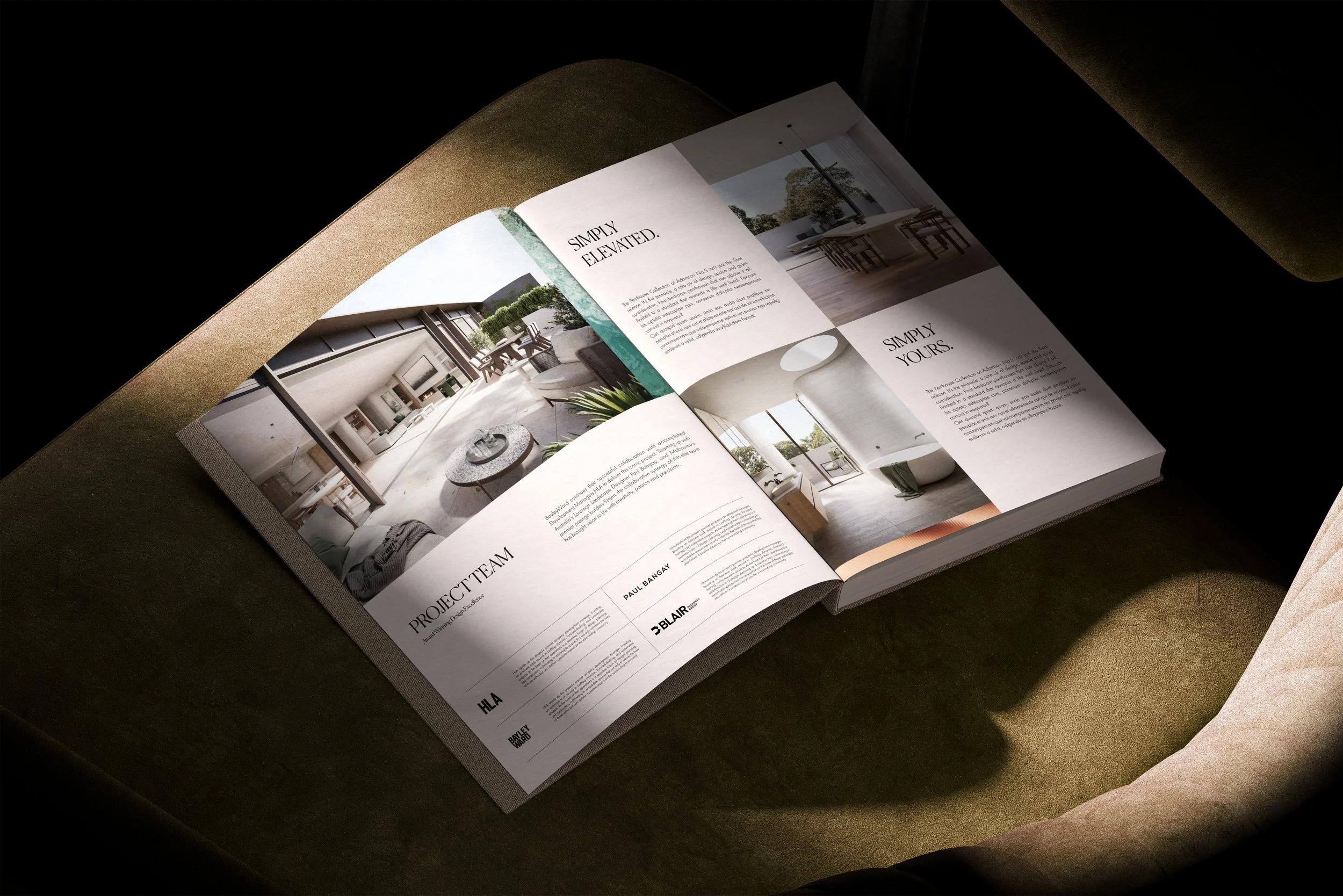 Luxury property branding sales brochure that assists off plan sales