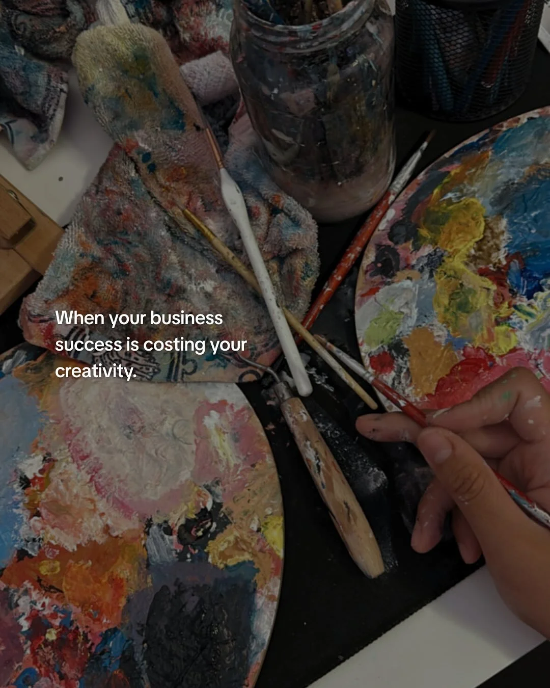 She didn’t need another strategy call.
She needed space.
Her business was thriving 
but her creativity had quietly disappeared under the weight of success.
Most days ended in spreadsheets, not the studio.
We outsourced what didn’t need