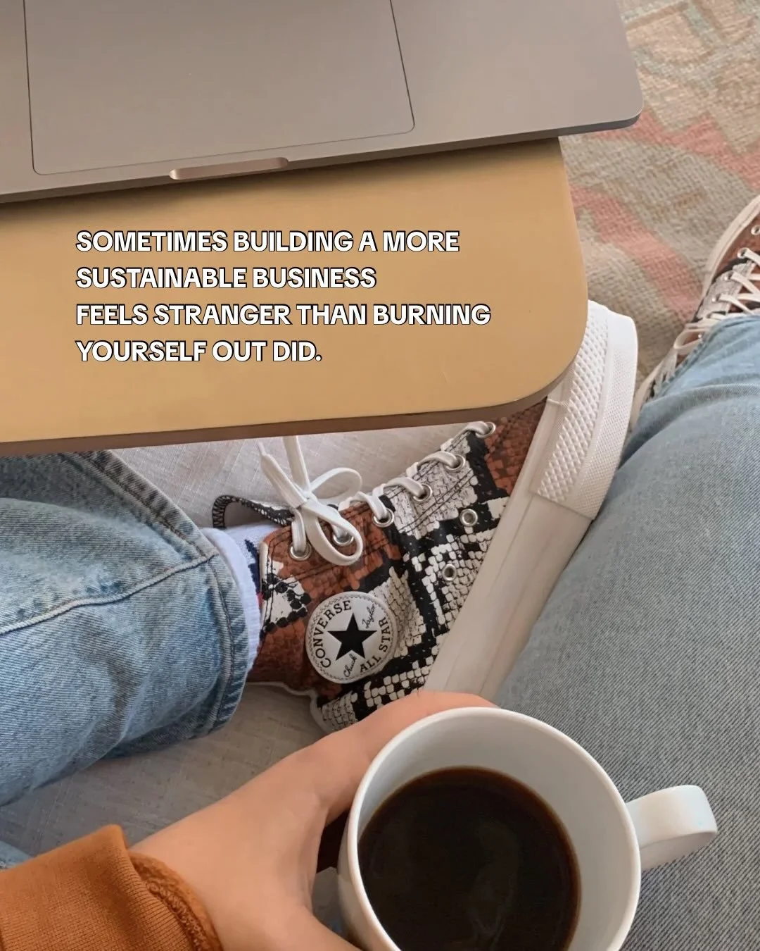 I was having this conversation today with a friend I bumped into after the nursery run.
She&rsquo;s been self-employed for about six years. A ceramicist. Very capable. Knows what she&rsquo;s doing.

She was saying how strange it feels now things are 