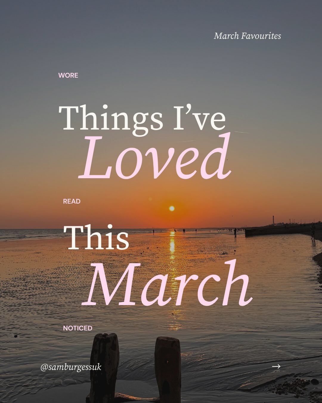 March, you were a lot.
Sick kid, sick me, sick again &ndash; but also two new pairs of trousers, a show I should have watched years ago, and a two-year-old who decided he had something worth saying.

Swipe for everything I read, watched, wore, ate, n