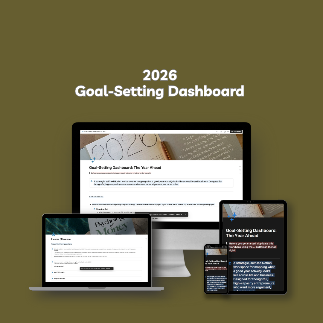 Goal-Setting Dashboard: The Year Ahead