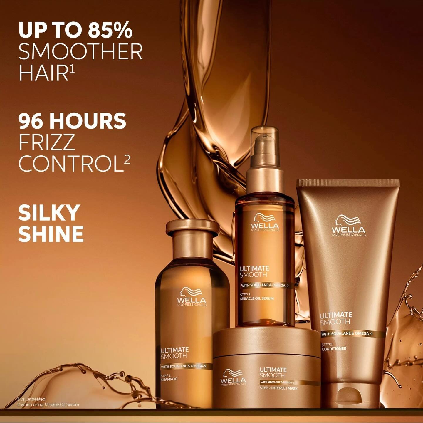 &ldquo;Ultimate Smooth&rdquo; refers to Wella Professionals&rsquo; hair care line designed to tame frizz, add shine, and deeply nourish dry, dull, or frizzy hair using ingredients like Squalane and Omega-9, offering smoothness that can last for days,