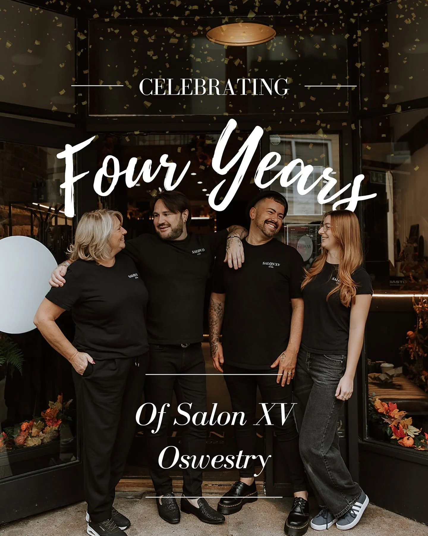 Today we&rsquo;re celebrating four incredible years of Salon XV Oswestry.

To all of our amazing clients, thank you for your continued support, loyalty, and trust. Whether you&rsquo;ve been with us from the beginning or visited us for the first time 