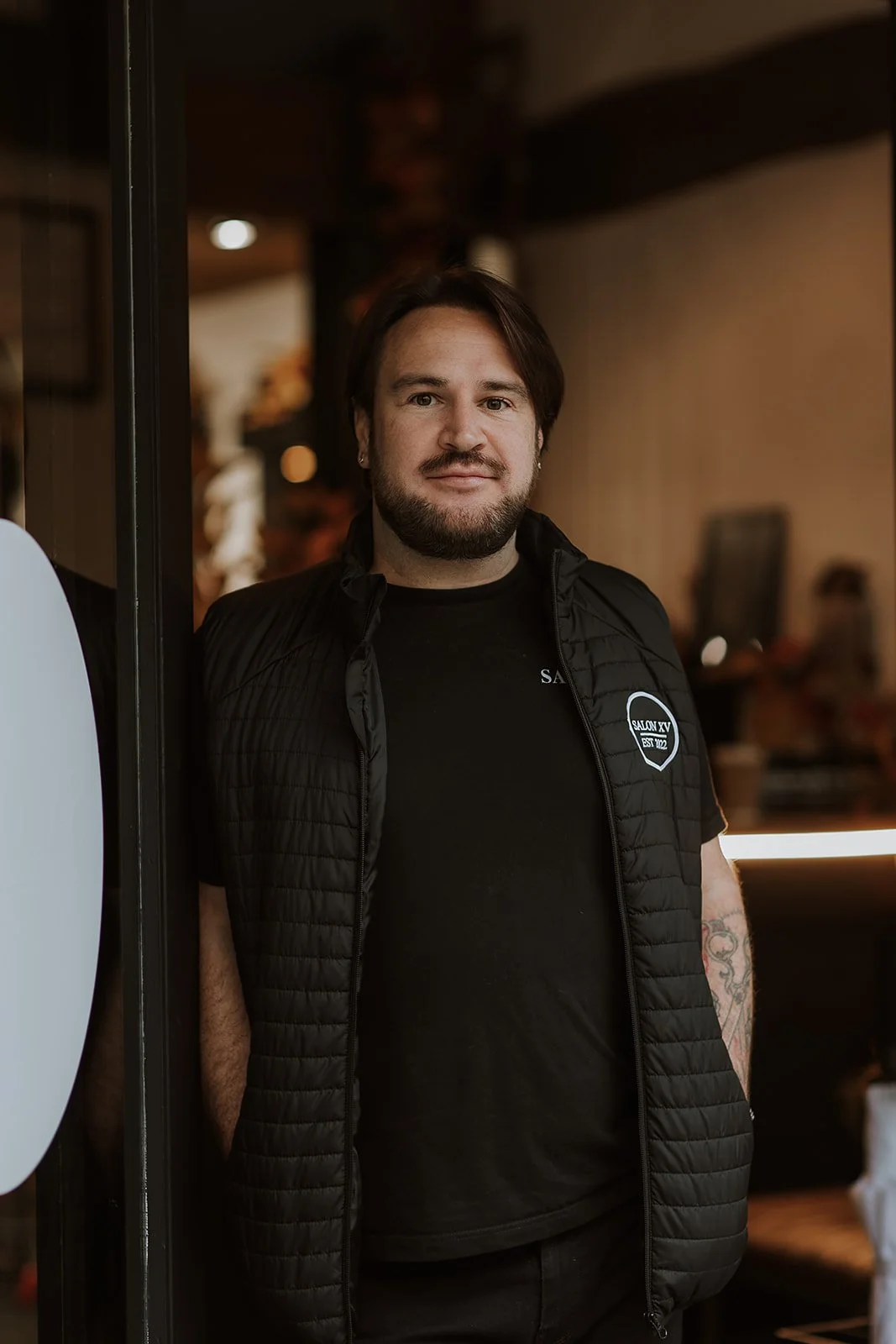 Martyn Lewis-Evans outside Salon XV in Oswestry