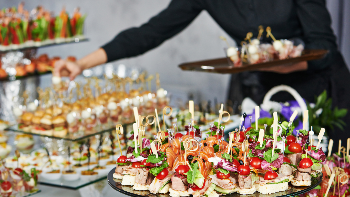 Luxury catering service with chef-prepared canapés and plated hors d’oeuvres by LAB Hospitality in Toronto