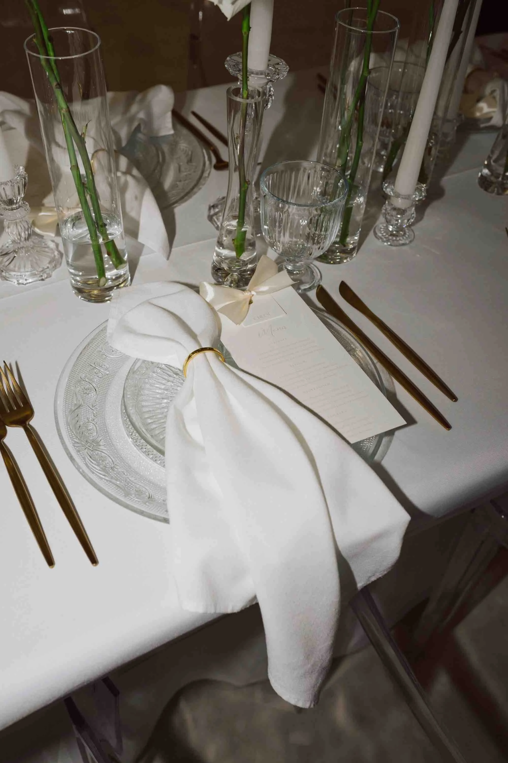 Gedeckte Hochzeitstafel in Stuttgart