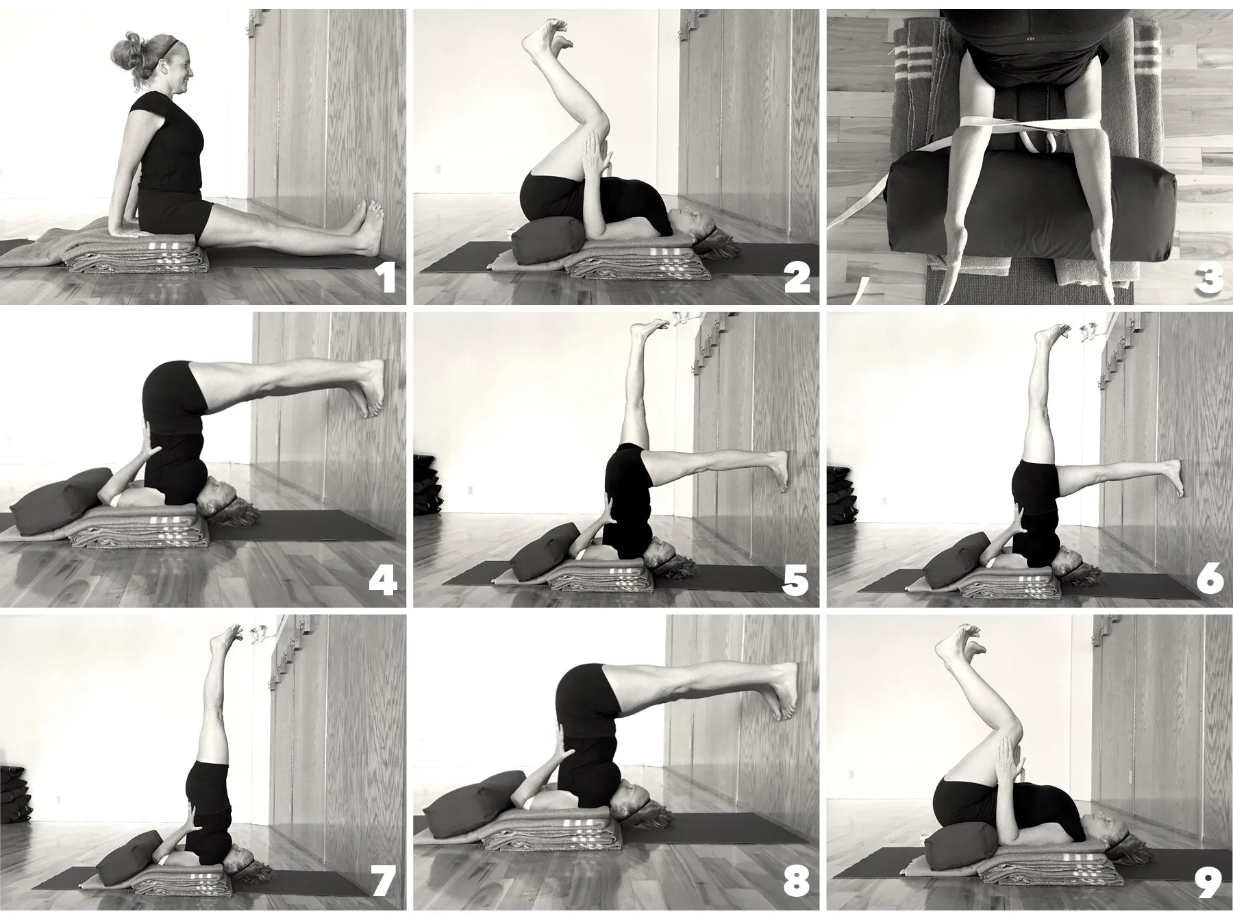 A Step-By-Step Halasana and Sarvangasana Sequence
