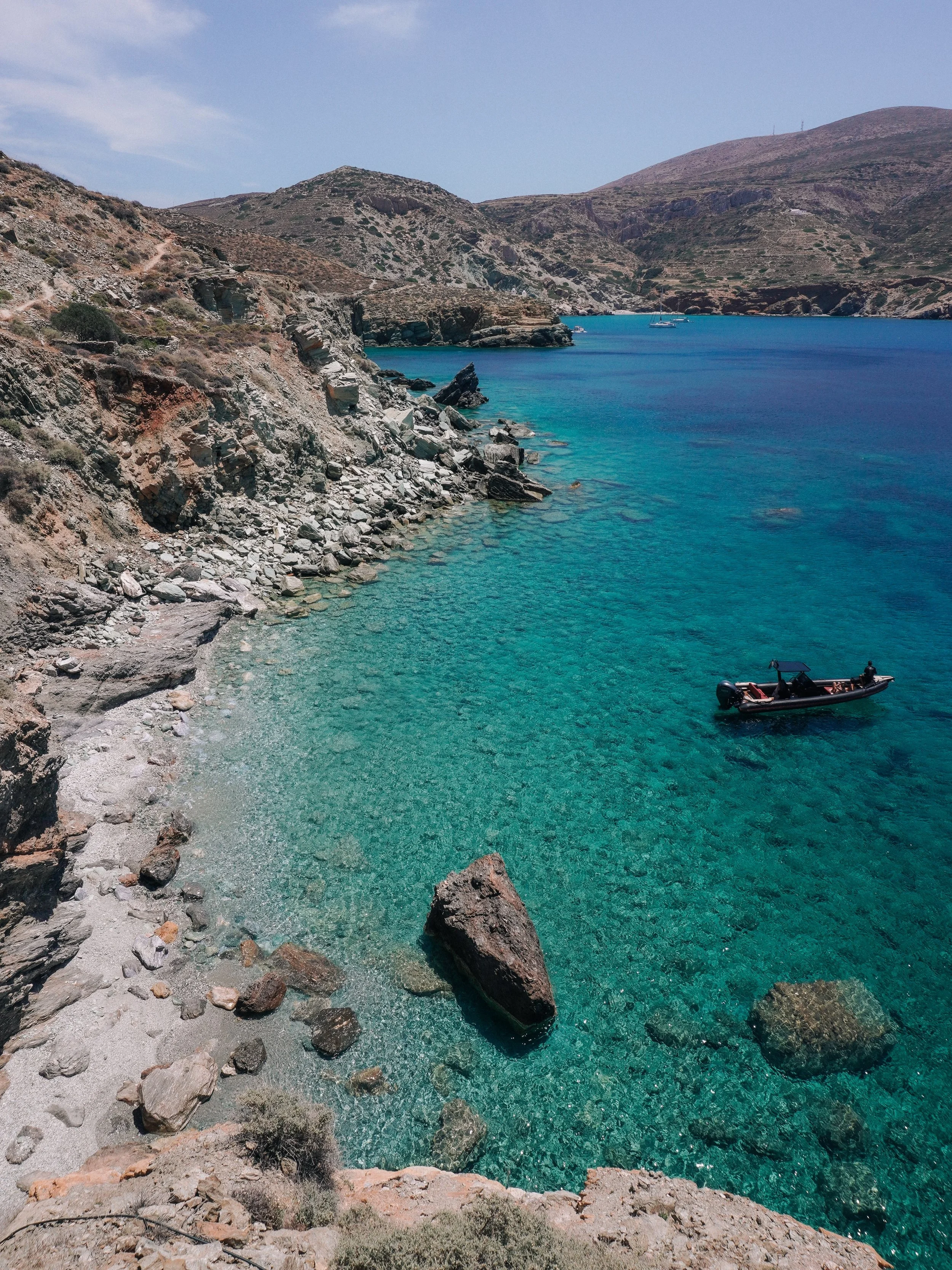 If I could recommend just one quieter Greek island, it would probably be Folegandros.

It&rsquo;s smaller, quieter, and one of the most peaceful islands I&rsquo;ve visited in Greece. Days are spent moving slowly between beautiful beaches, long lunche