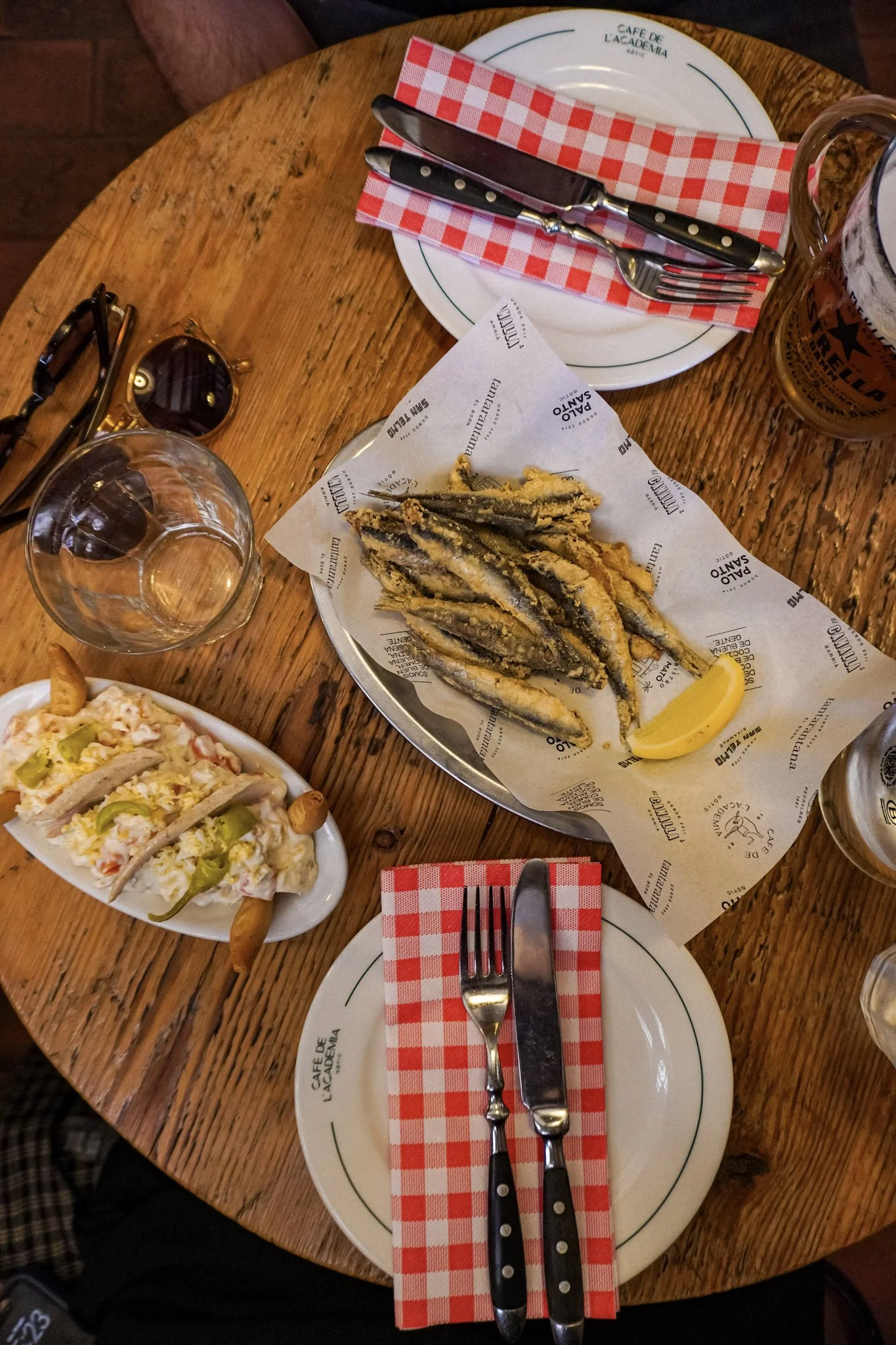 tapas in a typic place in Gotic district in Barcelona