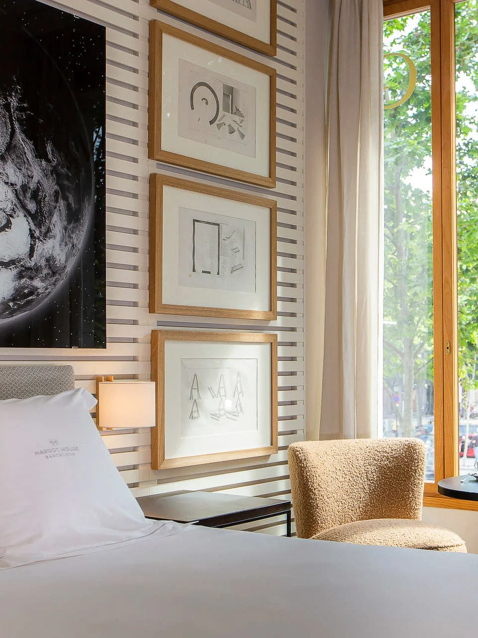 bedroom of Hotel Neri in Barcelona