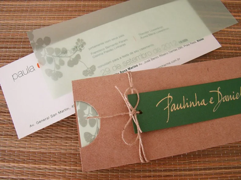convite + envelope